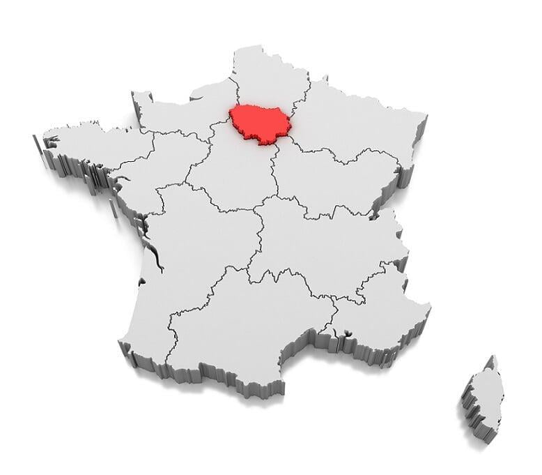 Carte  île de France 